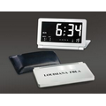 Backlight Travel Flat Alarm Clock with Pouch